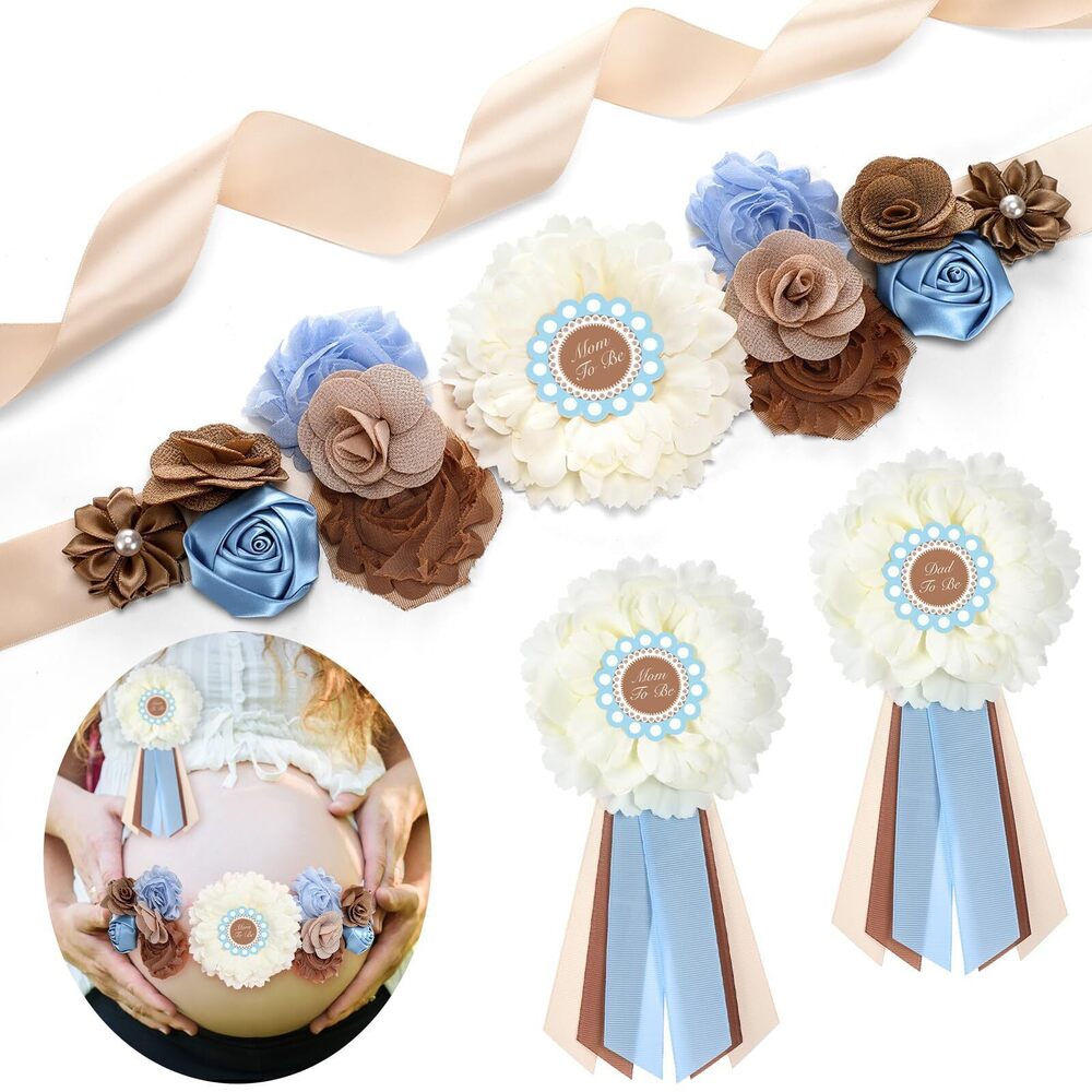 6717 Cielito Lindo Baby Shower Sash Set Mom to Be Sash Daddy to Be Corsage